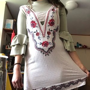 XHILARATION Embroidered Sun Dress